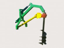 Hydraulic assist post hole digger